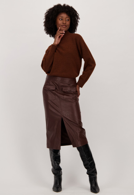 Tricot confortable x look cuir