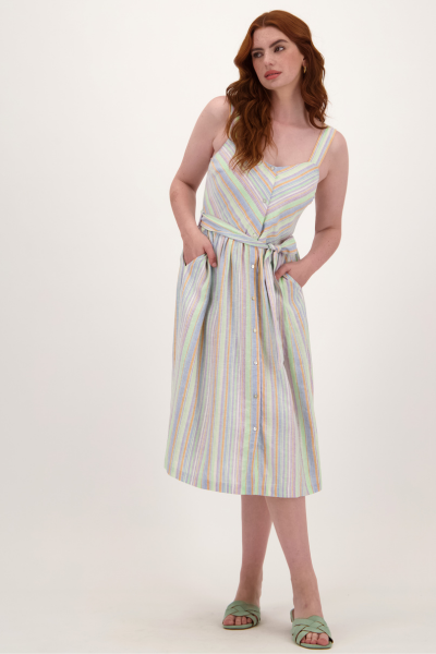 zijdezacht lang kleed met print libelle 