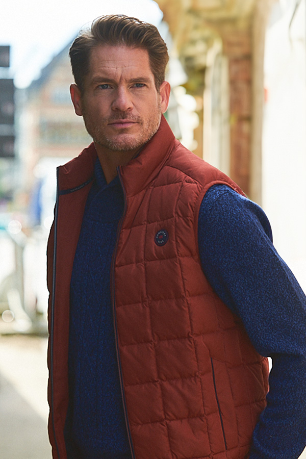 bodywarmer hommes bleu
