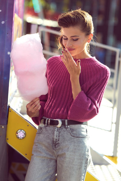 Roze trui met kraag Libelle dames mode