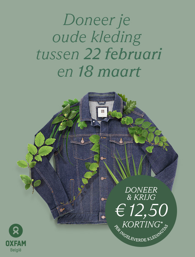 e5-inzamelactie kleding ten voordele van Oxfam België